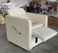 Modern Durable Shampoo Chair Backwash Unit with Ceramic Basin Stainless Steel Frame PU Leather for Workshop Hair Salon Equipment