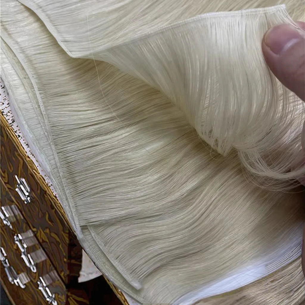 Wholesale Factory Russian Remy Human Hair Extensions New Hand Tied Single Weft Thin Skin for Hair-Direct Distributors
