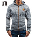Clearance Sales Customized Logo Wholesale Autumn Men Casual Streetwear Long Sleeve Slim Zipper Hoodie Sweatshirts