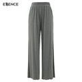 Custom Lounge Wear Ladies Wholesale Knitted  Loose Leg Lounge Pants Bamboo Ribbed Loungewear Womens Leggings