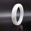 Genuine Natural Gold Silk  White Jade Bracelet Ice Transparent White  Quartzite Jade Bracelet Gray White Jade Bracelet