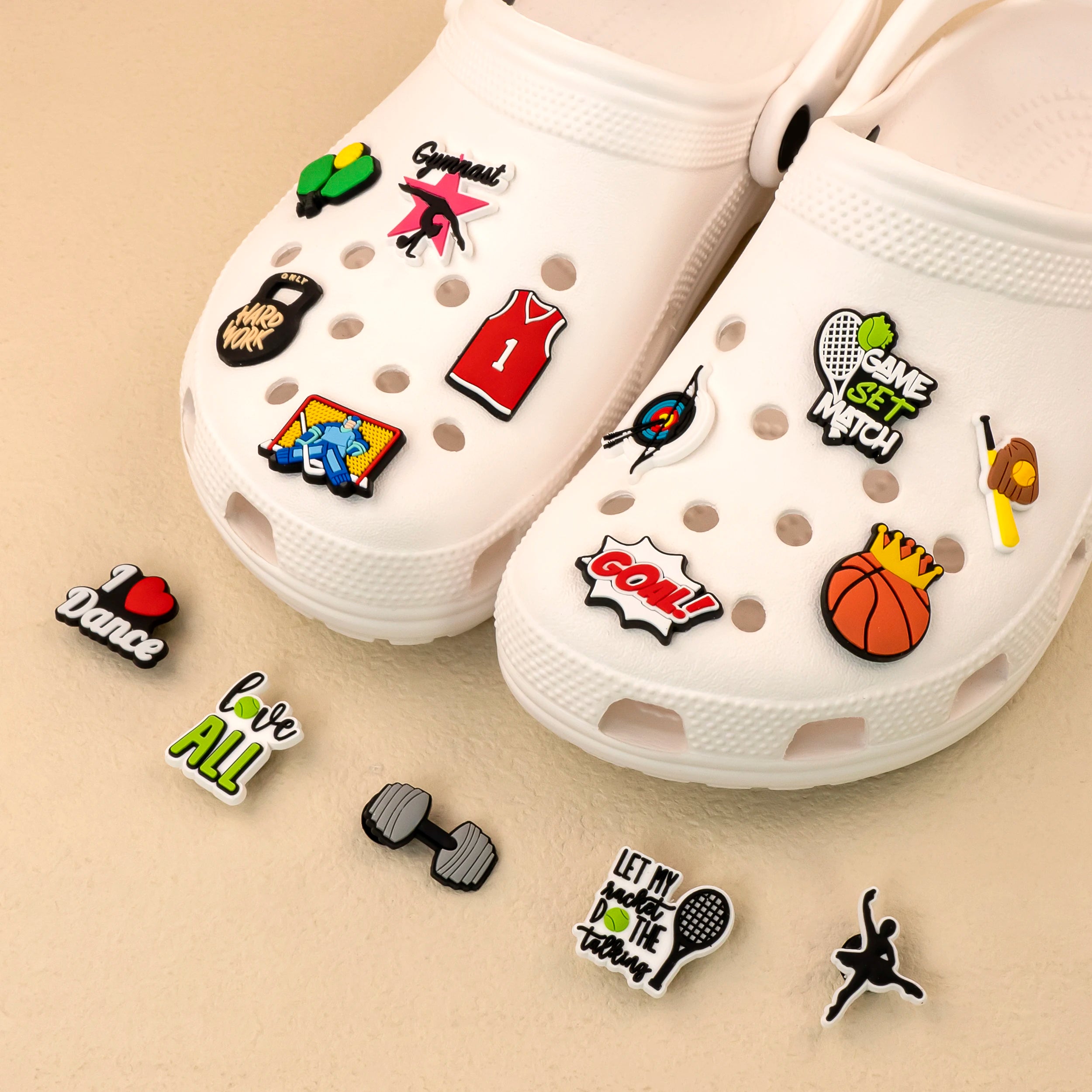 Wholesale Soccer Ball Basketball Shoe Accessories Charms Kids Teens Clogs Sneakers Custom Sports Theme DIY Decor Shoe Charm Bulk