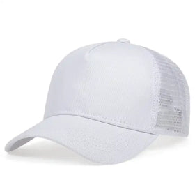 2026 Top Sales Custom Logo Mesh Hip Hop Trucker Hat Solid Color 5 Panel 3D Embroidery Digital Printing Adjustable Curved Trucker