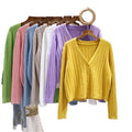 Autumn New Women's Cardigan Jacket Fashion V-Neck Long Sleeve Solid Cardigan Sweater Casual Knit Jacket for Women