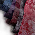 Wholesale Retro Solid Color Leaf Engraved Texture Artificial Leather  Retro Embossed Vinyl Fabric Roll for Crafts Keychain
