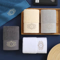 Wholesale Luxury Embroidery Towel White Face Hand Bathroom Towel Toalla Serviette  Hotel Bath Towel Set