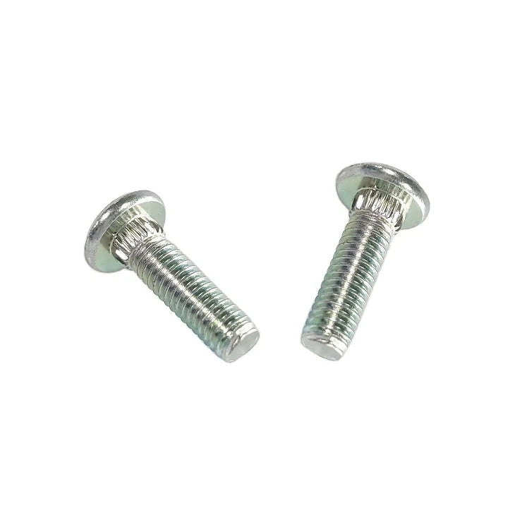 Carbon Steel Parafusos Flat Head Knurled-Neck Thread Zinc Coarse Carriage Bolt