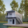 20 40ft Self Folding Mobile Portable Caravane Container House Two Rooms One Hall Fold up Home Prefabricated With Trail MegaBDM