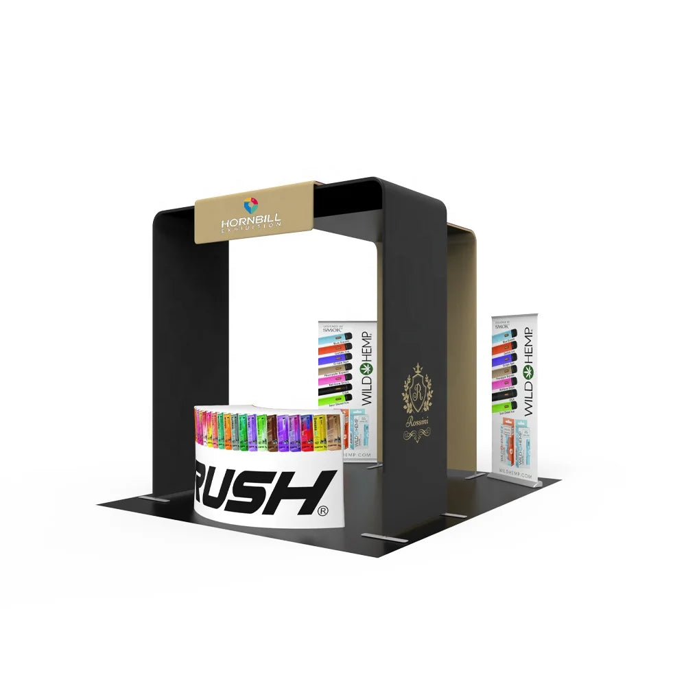Modular Exhibition Booth Portable Aluminum Tension Fabric Advertising Backlit Equipment Expo Trade Show Booth