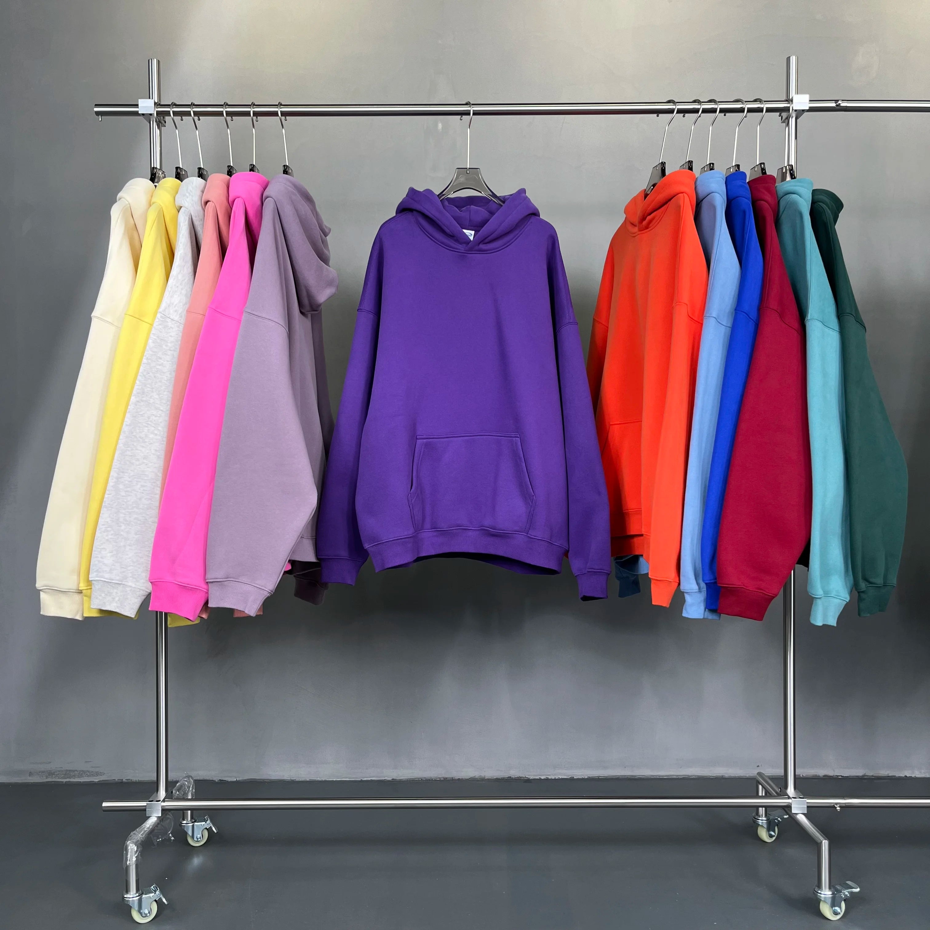 Streetwear 400gsm 100% Cotton Oversized Hoodie Casual Blank Customized Hoodie Men's Hoodies