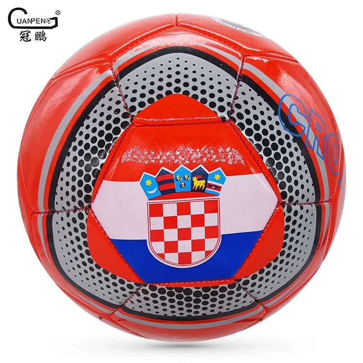 Factory Directly Sell Good Quality Official Size 5 Shiny PVC Promotional Soccer Ball