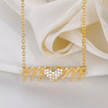 New Mother Gold Love Heart Pendant Mother's Thanksgiving Day Gift Letter Mom Necklace Women Jewelry