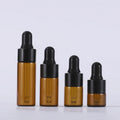 1ml 2ml 3ml 5ml Amber Brown Hair Oil Cosmetic Packaging Small Essential Oil Dropper Glass Bottle