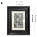 Large Size American Matte White Black Wood 4-Color Printed Die-Cut Picture Frame New Arrival Home Office Hotel Wall Decor