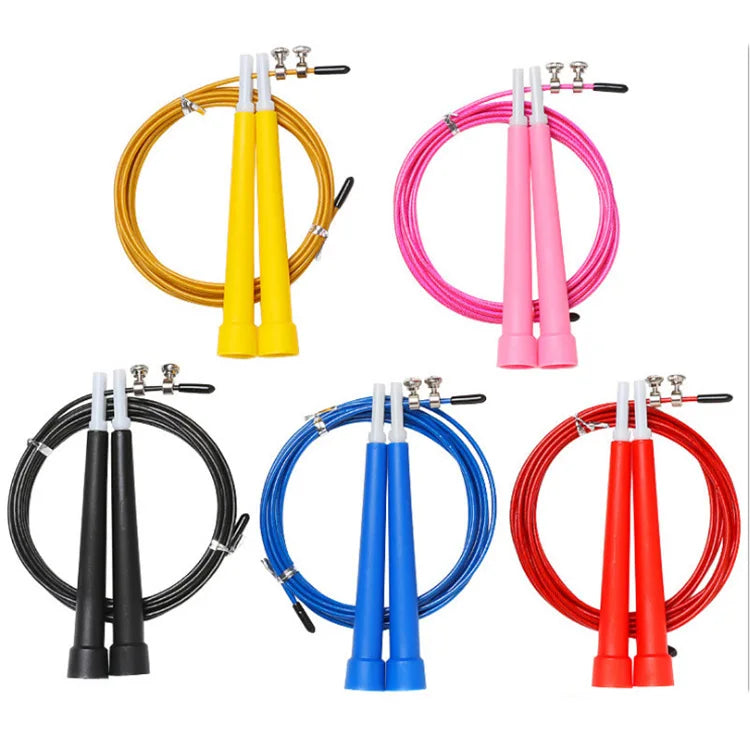 Wholesale Adjustable Length Skip Rope Steel Cable PVC Skipping Rope Home Fitness Lose Weight PVC Plastic Jump Rope