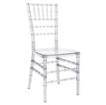 Wholesale Hotel Plastic Acrylic Clear Resin Crystal Chiavari Chair Party Events Hotel Wedding Transparent Chairs