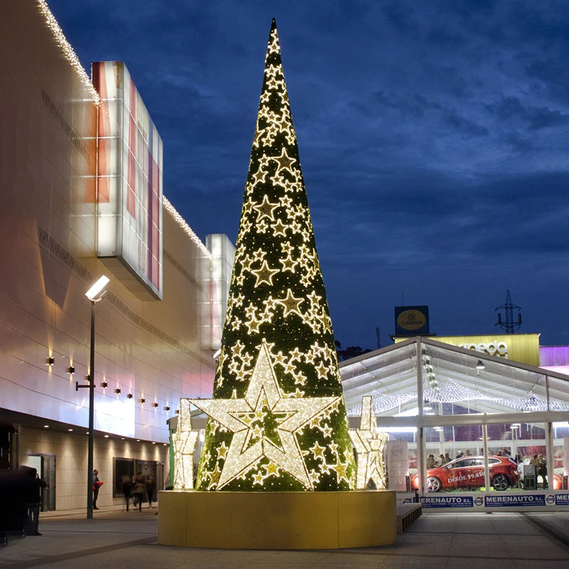 Outdoor Waterproof PVC Artificial Giant 10m Christmas Tree Giant for Christmas Decoration