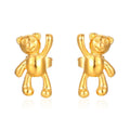 Threndy 18k Gold Stainless Steel Personalized Liquid Bear Earrings Waterproof Wholesale Animal Stud Earrings