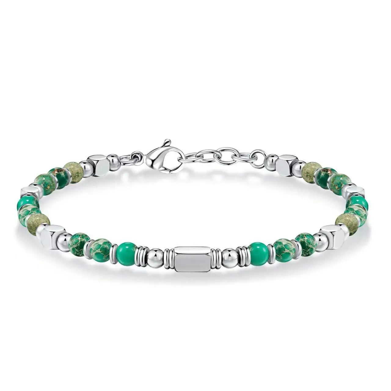 4mm Geometric Crystal Rhinestone Beaded Bracelets Women Stainless Steel Adjustable Trendy Jewelry Gifts for Lover Mom Friends