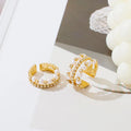 Beimai OEM Ring Pearl 18k Gold Plated Stainless Steel Titanium Steel Adjustable Fashion Adjustable Opening Ring