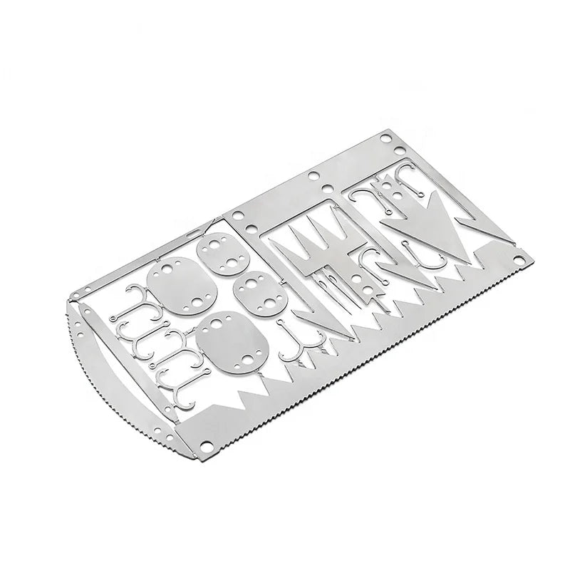 Multi-function Camping Survival Tool Fishing Hook Card Multi Tool Pocket Gear Kit Credit Card Tool Set