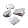 Accept Customized Logo Stainless Steel Pocket Pocket Makeup Mirror Square Round Shape Folding Double-Sided Makeup Mirror Travel