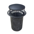Outdoor Steel Garbage Trash Can Outside Park Street School Environmental Metal Waste Bin Public Commercial Recycle Dustbin