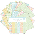Easter Decorative Craft 12 Designs Pastel Plaid Pattern Paper Packfor Card Making Scrapbook Photo Album Decor