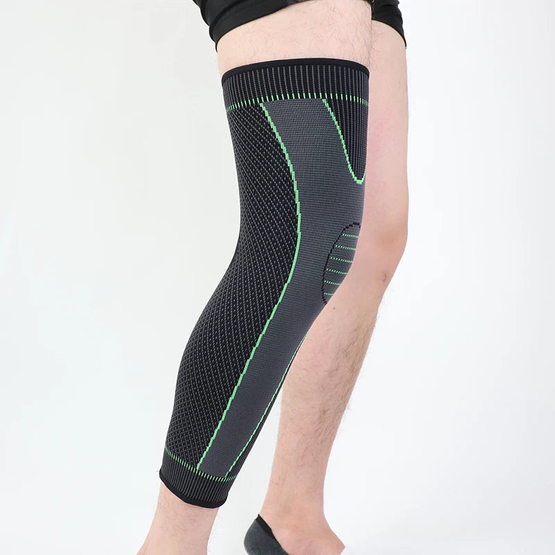 Four Ways Pull Basketball Knee Sleeve Compression Long Knee Sleeve Long Knee Support Leg Sleeves