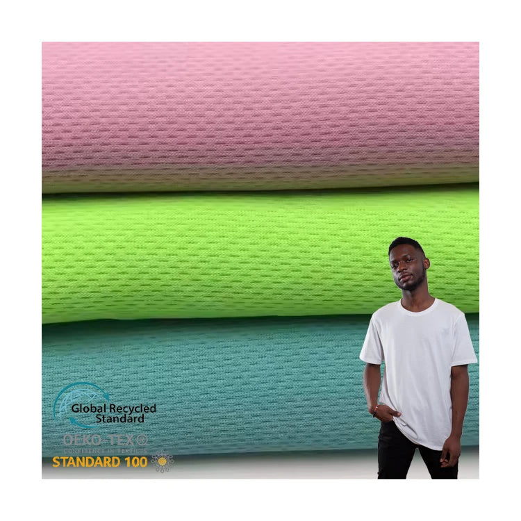 Bird Eye Quick-Drying Tulle Fabric Mesh 100% Polyester for Sports Moisture Absorption & Sweat Drainage Knitted T-Shirt