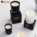Nordic Style Simple Black White Glass Environmental Protection Smokeless Handmade Bougie Aromatherapy Soy Candle with Gift Box