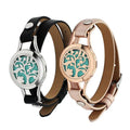 Custom Aroma Leather Bracelet Women Stainless Steel Jewelry Bangle Aromatherapy Essential Oil Diffuser Bracelet for Women