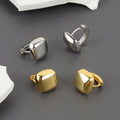 Minimalist Hypoallergenic Retro Geometric Oval Hoop Circle Earring for Men Women Punk Statement Huggies Hoop Earrings Ear Buckle
