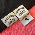 High Definition Duck logo Harmless Fabric Hem Labelbook Cover Fold Soft Clothing Woven Hem Tag
