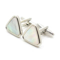 Wholesale Triangle Mother Pearl Shell Elegant Cufflinks Custom Mens Suit Shirt Fashion Accessory Wedding Tuxedo Trendy Jewelry
