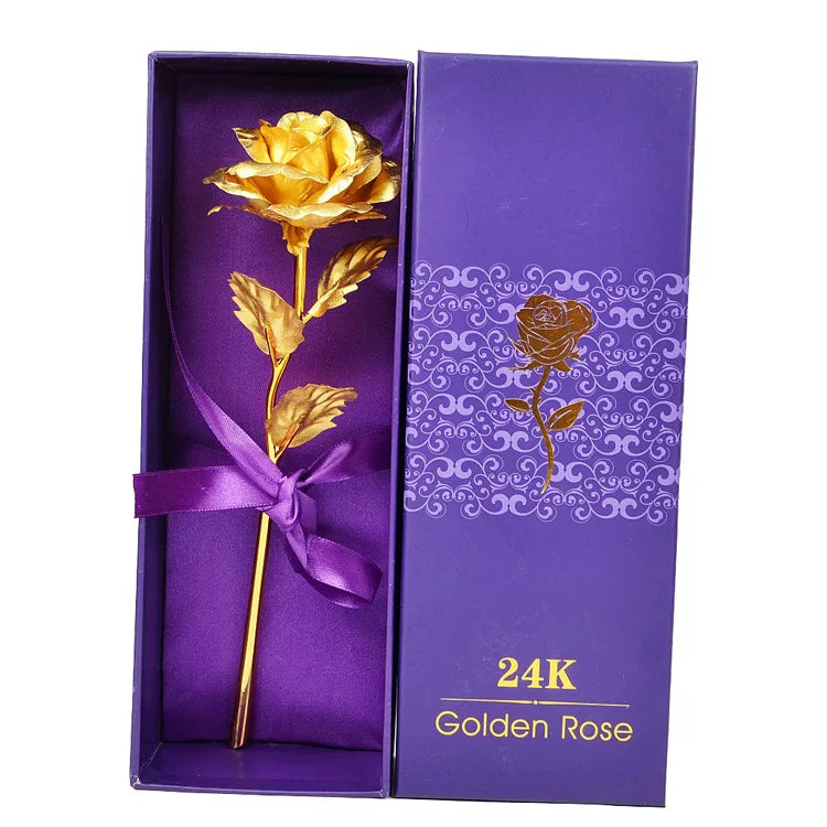 SZ04187  Hotsale Gold Preserved Rose Glitter Preserved Roses Preserved Long Lasting Box Flower for Girl Friend