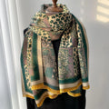 Zifeng OEM Autres Echarpes Et Chales Warm Leopard Printed Cashmere Shawl