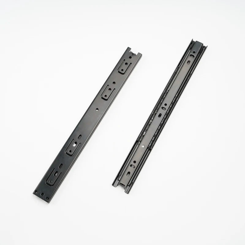 35mm Fully Extended Steel Ball Cabinet Drawer Guide Rail Runners Slide 45mm Furniture Hardware Accessories for Kitchen Three