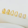 6Pcs Sophisticated Huggie Hoop Earrings 18K Gold Classic Style for Business Wear and Casual Outfits Jewelry Set
