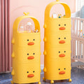 Little Yellow Duck Snack Cabinet Living Room Children's Toys Type Plastic Storage Locke Storage Cabinet Drawer