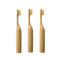 Eco-Friendly Portable 2-in-1 Round Foldable Bamboo Toothbrush Set Medium Bristle for Travel and Home Use New Design for Adults