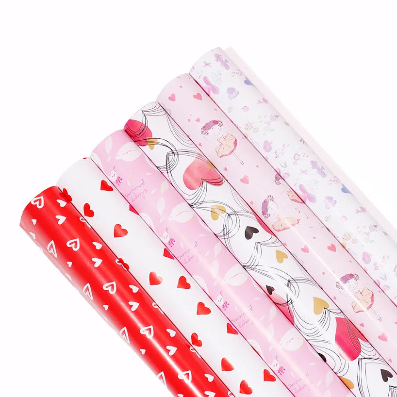 SY Factory Eco-Friendly Valentine's Day Wrapping Paper Wholesale Coated Craft and Gift Packing Stickers
