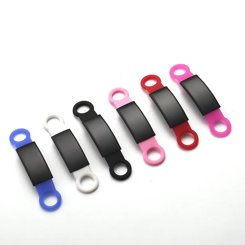 Pets Engraved Personalised Dog and Cat Blank ID Tag Slide on Collar Silicone Dog Id Tag