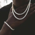 RINNTIN SB Customizable Tennis Chains Jewelry 925 Sterling Silver 2mm 3mm 4mm CZ Cubic Zirconia Tennis Bracelet