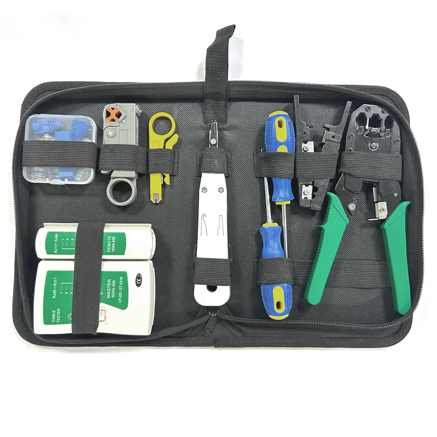 Rj45 Crimping Tool Kit for CAT5/CAT6 Professional Computer Lan Cable Tester Network Repair Tool Set