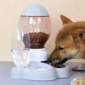 Non Spill Water Dispenser Auto Gravity Food Feeder 2 in 1 Automatic Cat Dog Pet Feeder and Water Dispenser