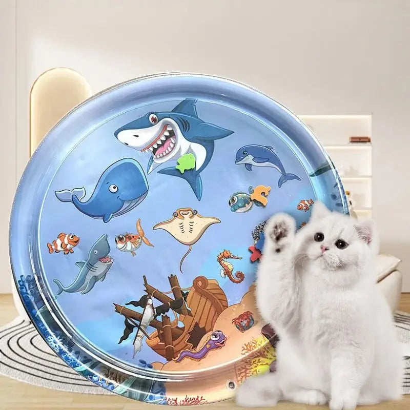 Summer Essentials PVC Animal Pattern Cat Cooling Water Mat-Enjoy Life