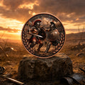 Roman Gladiators Duel Battle Colosseum Laurel Border Relief 1oz .999 Fine Copper Commemorative Souvenir Coin Metal Crafts MegaBDM