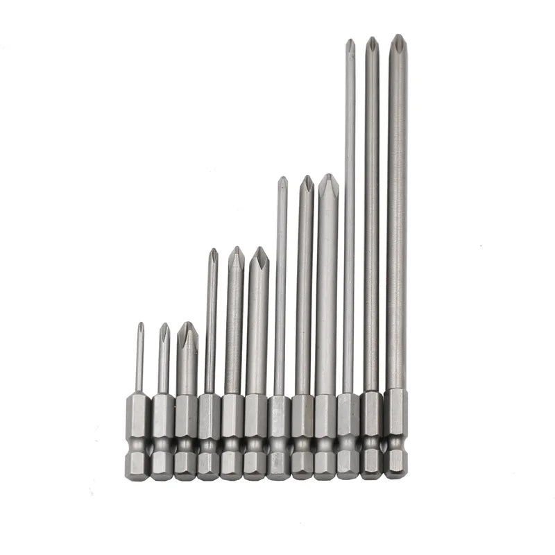 S2 Steel Magnetic Electric Drill Bit Cross Head Pneumatic Phillips Screwdriver Bit 1/4 Hex Shank OEM 60 HRC
