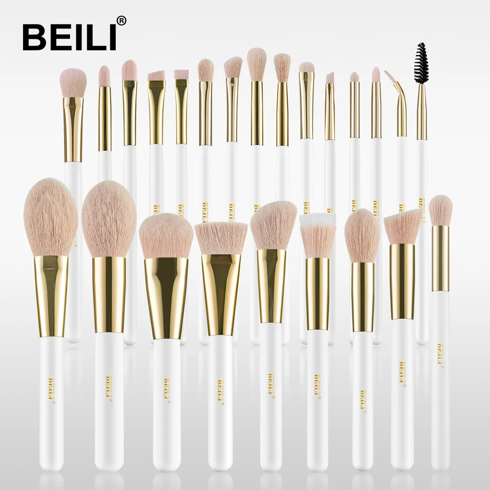 BEILI Pro 24Pcs Makeup Brush Set Eyeshadow Eyeliner Eyelash Eyebrow Brush Beauty Blending Tools Makeup Brushes Packaging